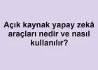 Açık kaynak yapay zekâ araçları nedir ve nasıl kullanılır?
