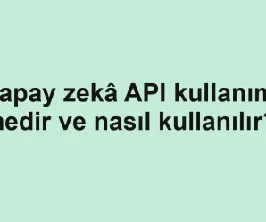 Yapay zekâ API kullanımı nedir ve nasıl kullanılır?