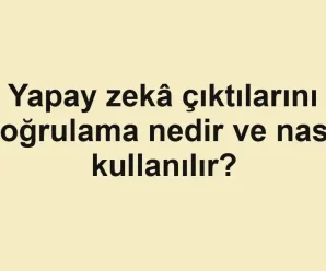 Yapay zekâ çıktılarını doğrulama nedir ve nasıl kullanılır?