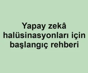 Yapay zekâ halüsinasyonları için başlangıç rehberi