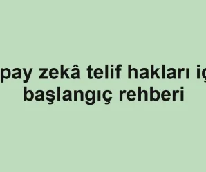 Yapay zekâ telif hakları için başlangıç rehberi