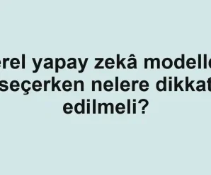 Yerel yapay zekâ modelleri seçerken nelere dikkat edilmeli?